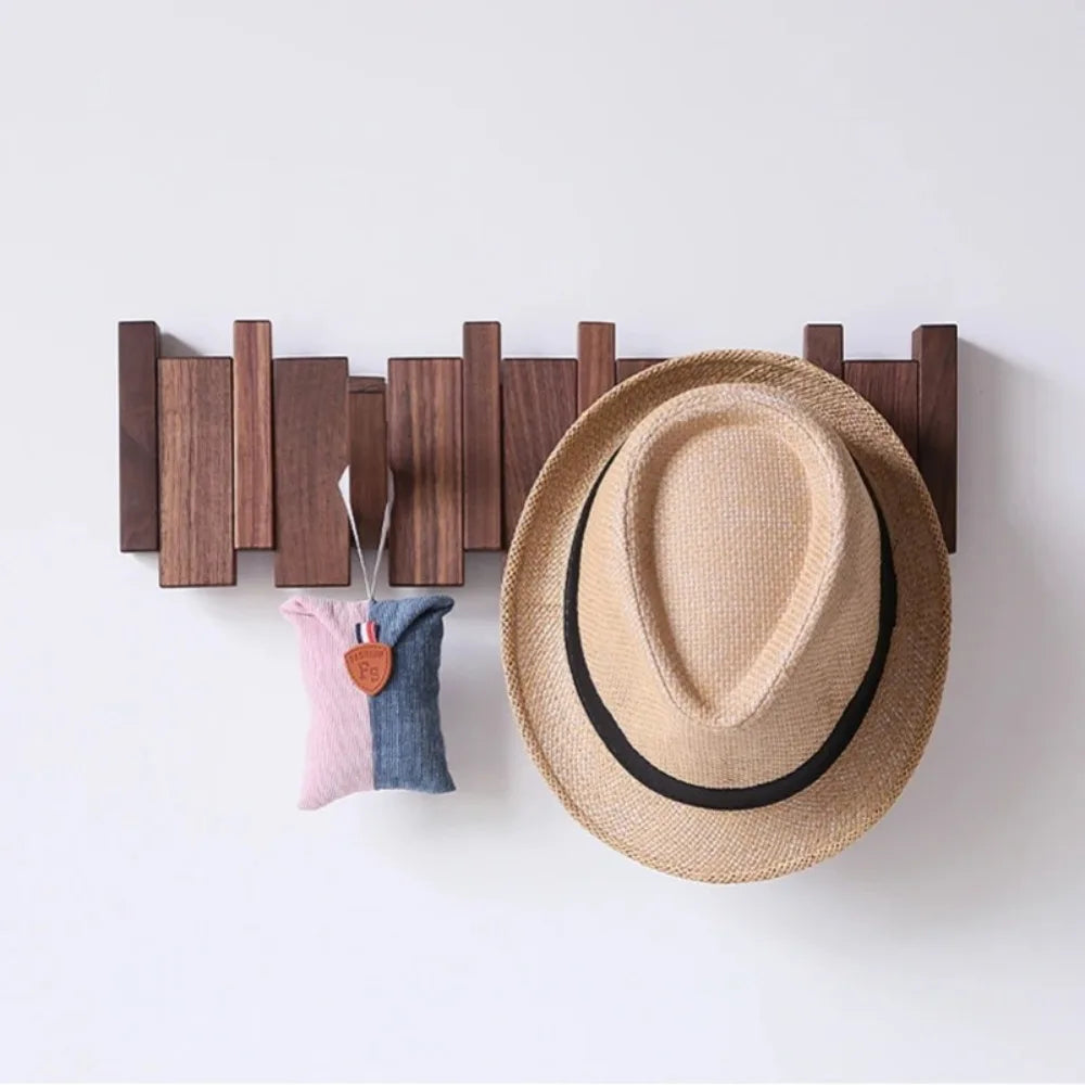 Piano Key Wooden Wall Coat Rack