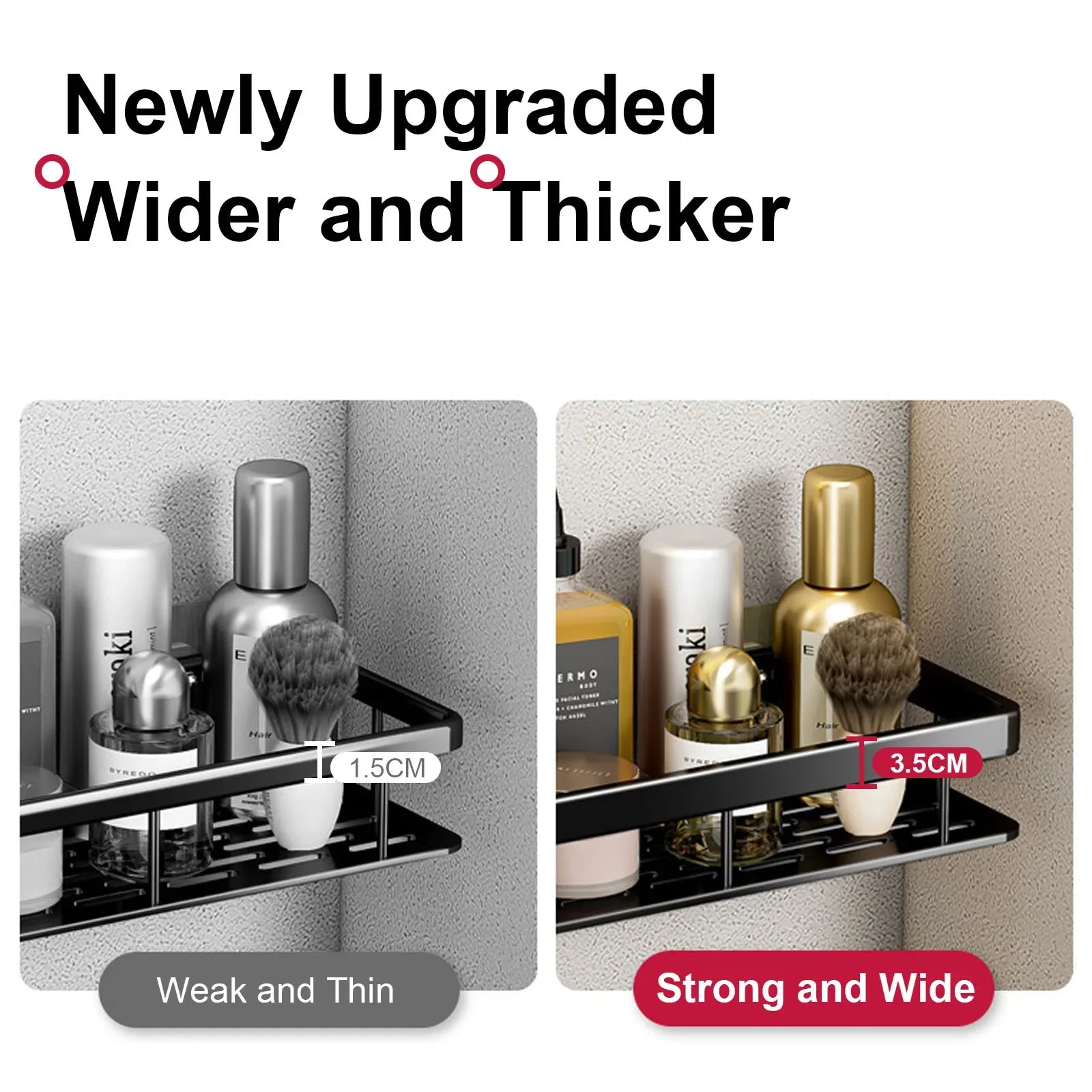 No-Drill Bathroom Corner Shelf