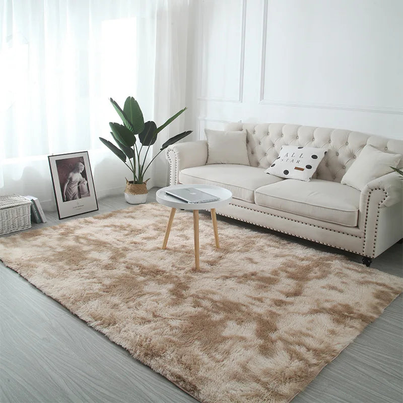 Tie-Dye Plush Shaggy Area Rug