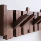 Piano Key Wooden Wall Coat Rack