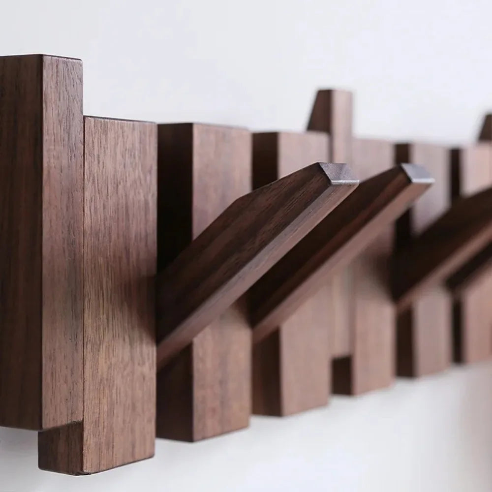 Piano Key Wooden Wall Coat Rack