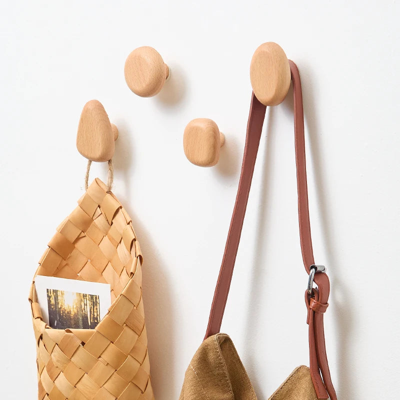 Wooden Knob Wall Hooks
