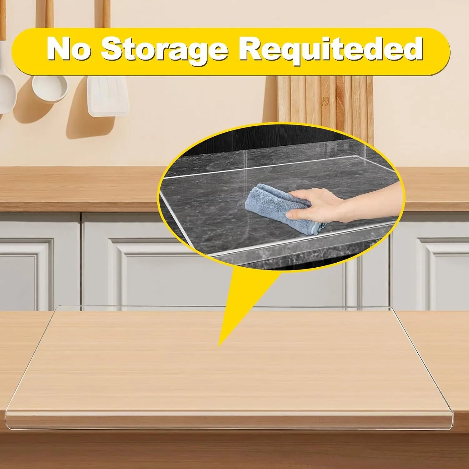 Clear Acrylic Chopping Board with Raised Lip