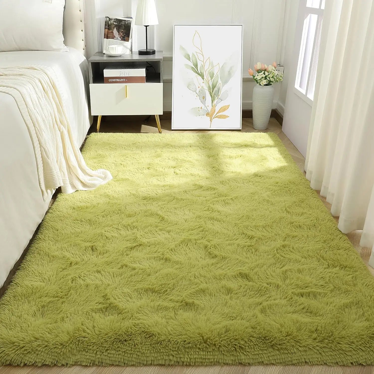 Tie-Dye Plush Shaggy Area Rug