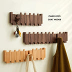 Piano Key Wooden Wall Coat Rack