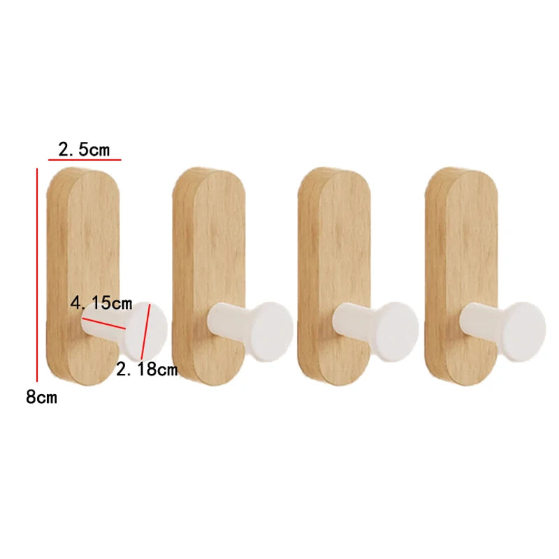 Wooden Knob Wall Hooks