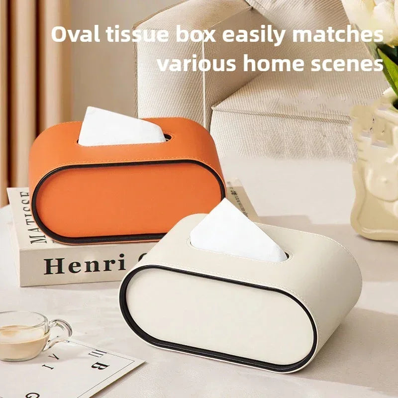 Minimalist Oval Tissue Box Cover