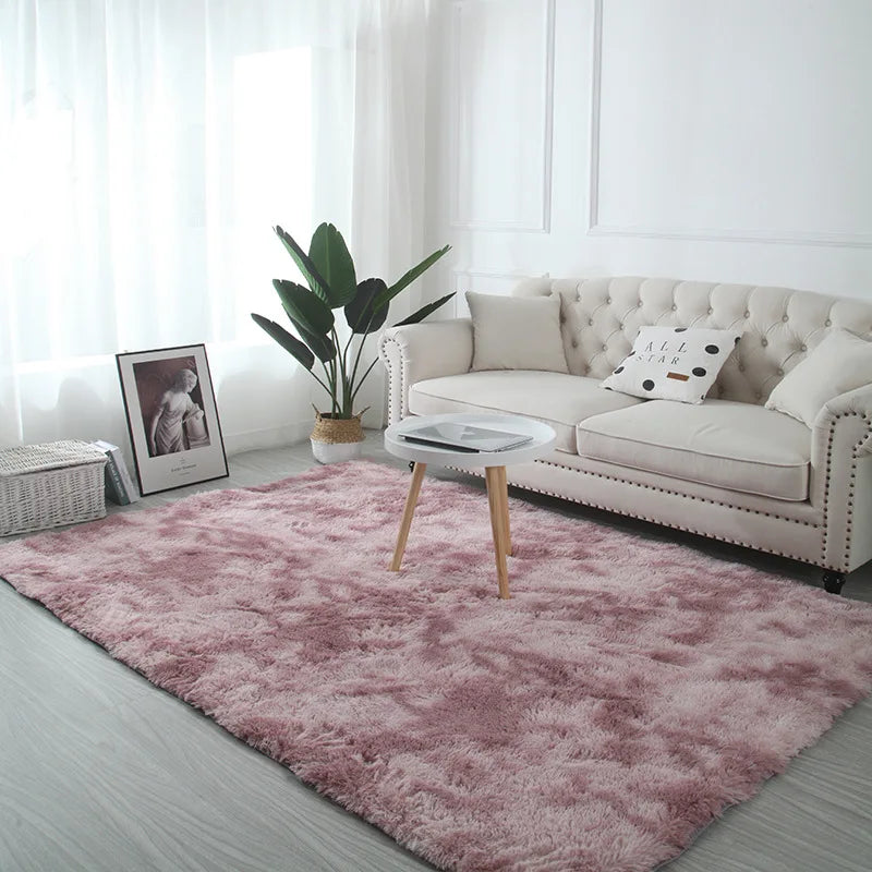 Tie-Dye Plush Shaggy Area Rug
