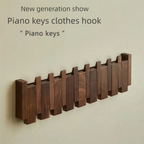 Piano Key Wooden Wall Coat Rack