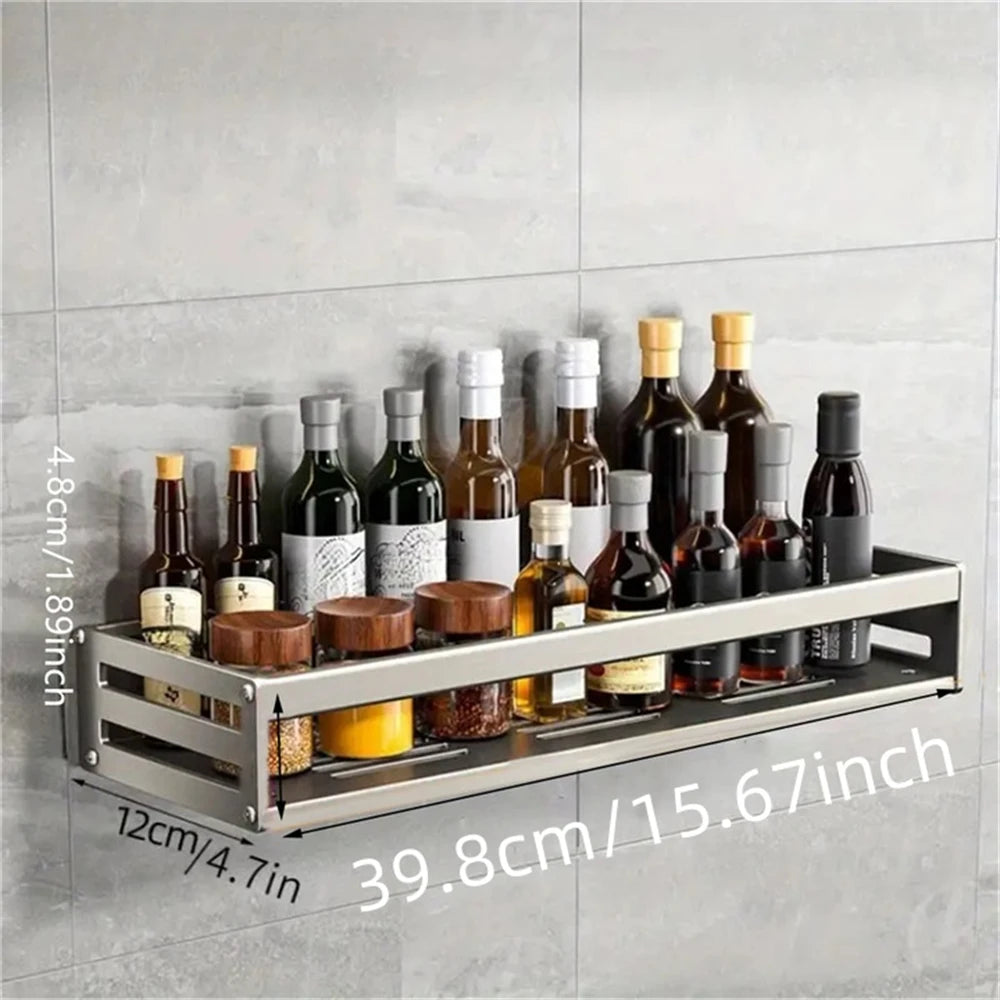 Wall-Mounted Spice and Condiment Rack